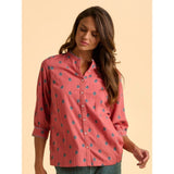 Brakeburn Sara Floral Blouse Top - Pink