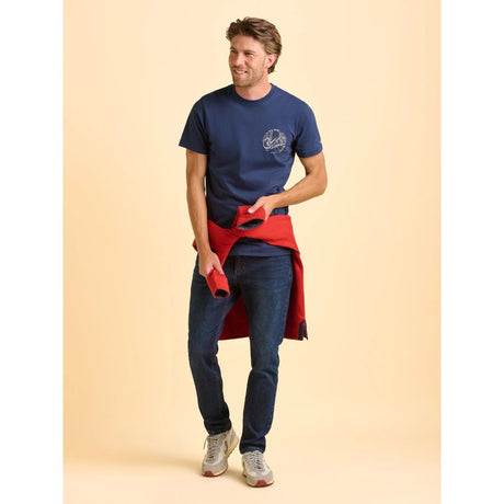Brakeburn Thomastown Sun & Waves T-Shirt - Navy