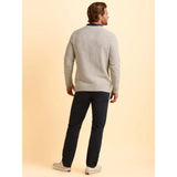 Brakeburn Alderley Wool Blend Crew Neck Jumper - Grey