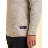 Brakeburn Alderley Wool Blend Crew Neck Jumper - Grey