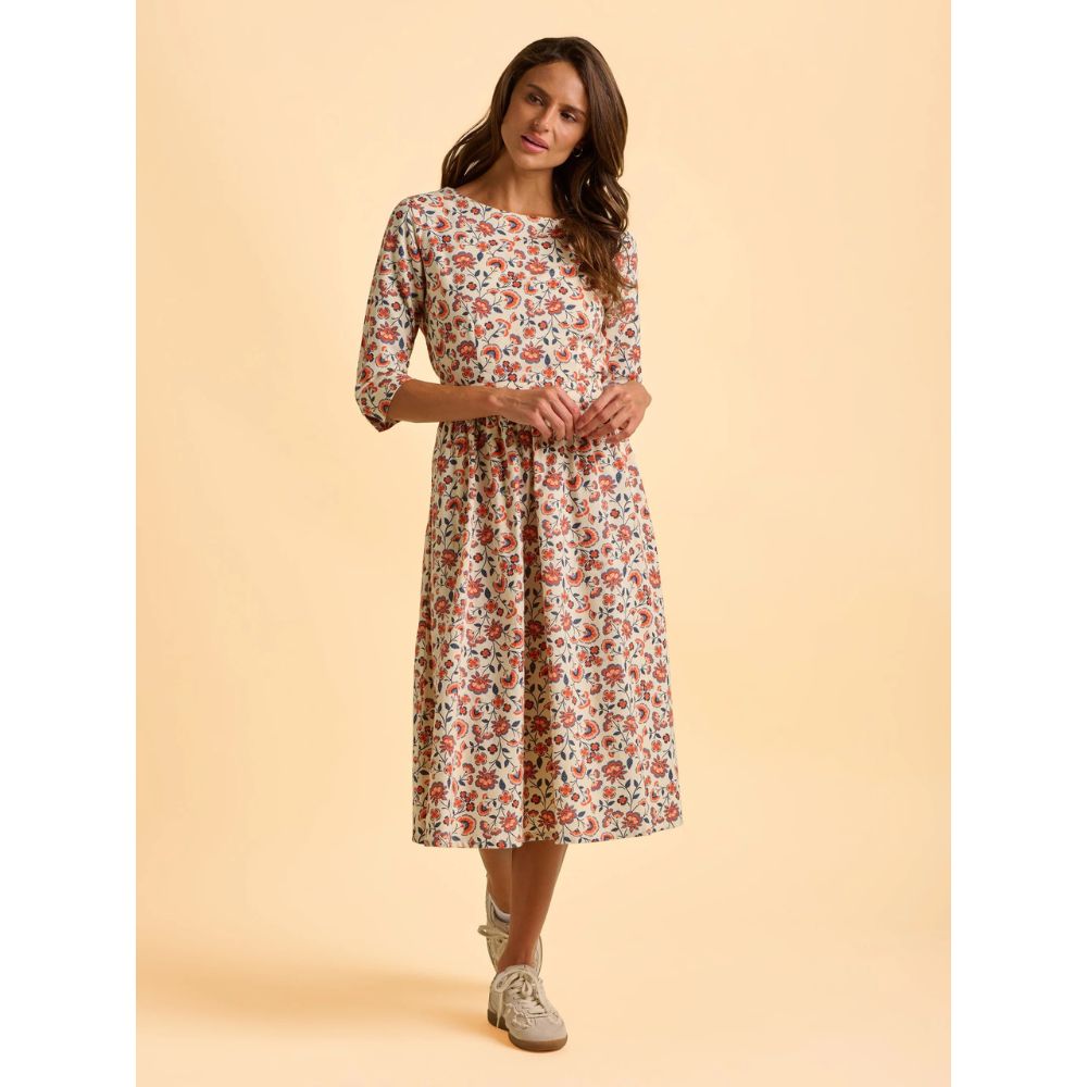 Brakeburn Beech Floral Dress - Cream
