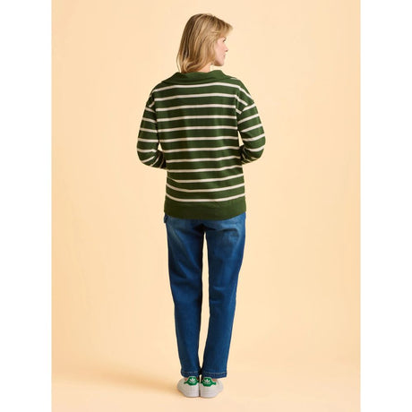 Brakeburn Charmouth Quarter Zip Sweatshirt - Green