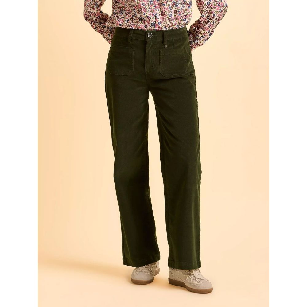 Brakeburn Jora Velvet Trousers - Green