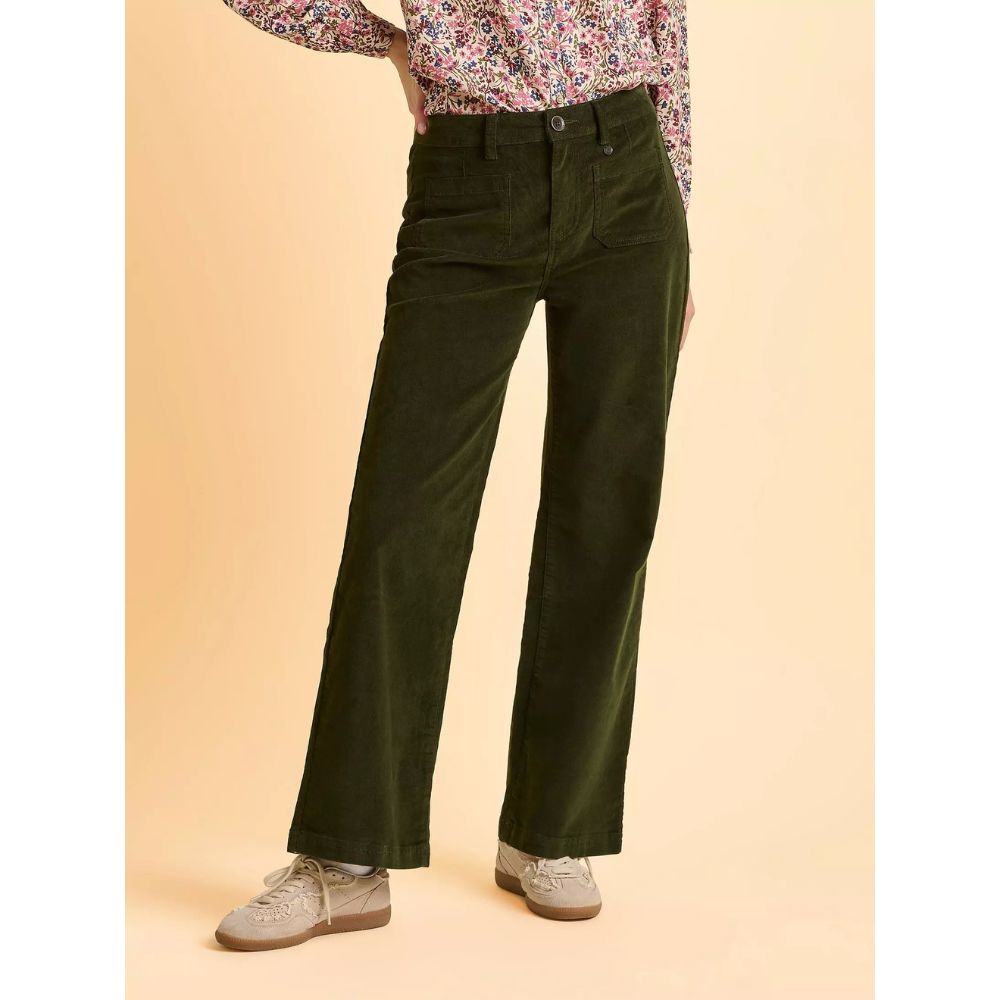 Brakeburn Jora Velvet Trousers - Green