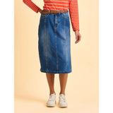 Brakeburn Nicola Long Denim Skirt - Blue