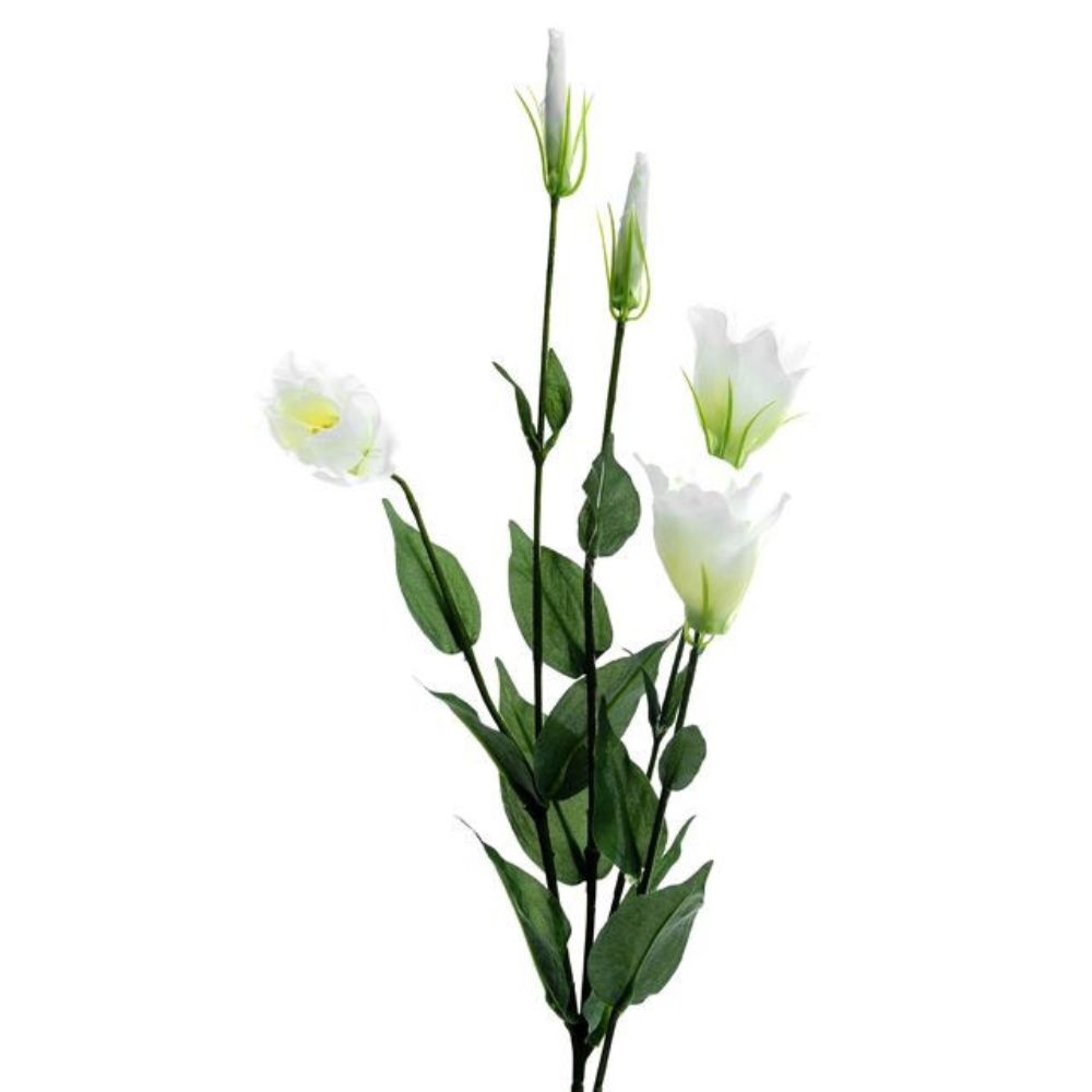 CB Imports 80cm Artificial Flowers Lisianthus Spray With 5 Heads - Ivory