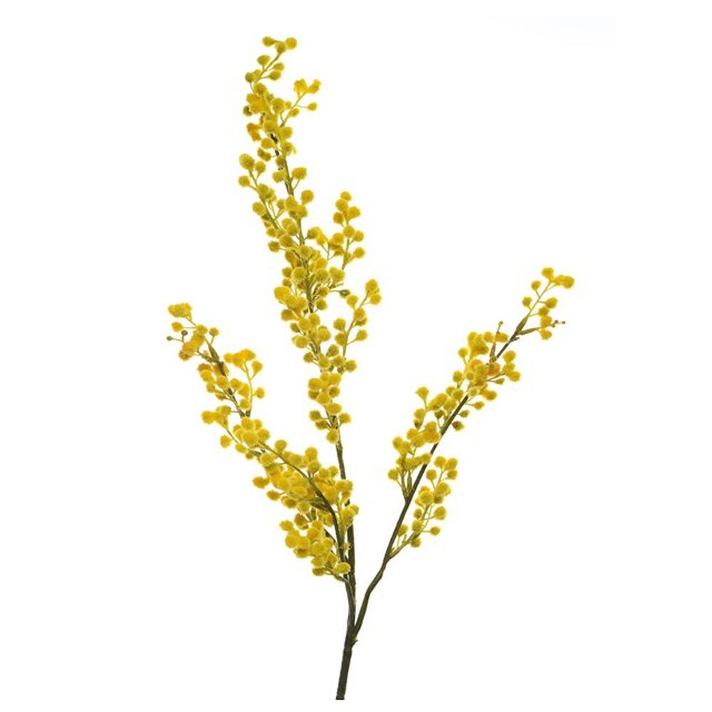 CB Imports Artificial 80cm Small Mimosa Stem- Yellow