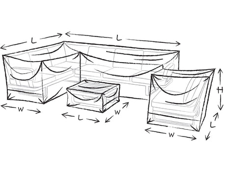 Bramblecrest Wisley L Shape Corner Set Cover - CVWY1R