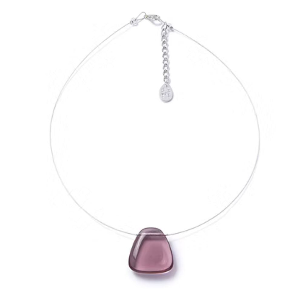 Carrie Elspeth Amethyst Glass Pendant Necklace