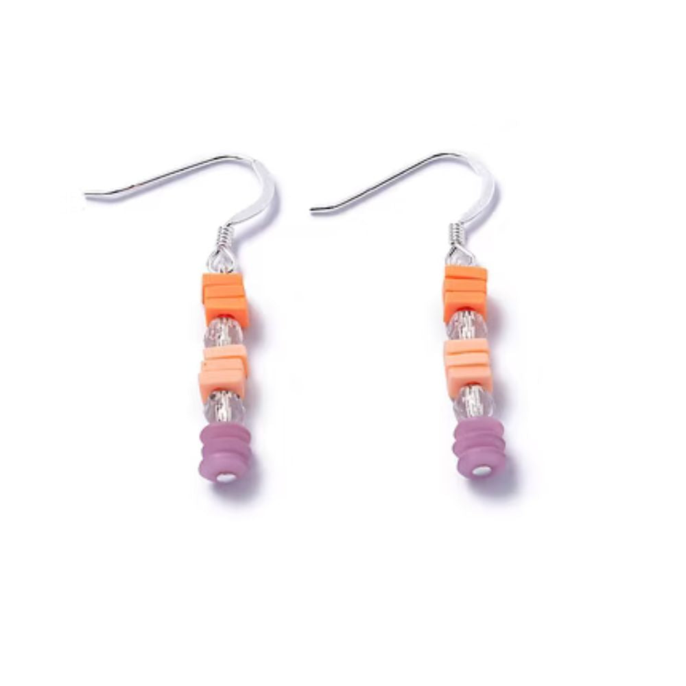 Carrie Elspeth Orange Trio Candy Confetti Earrings