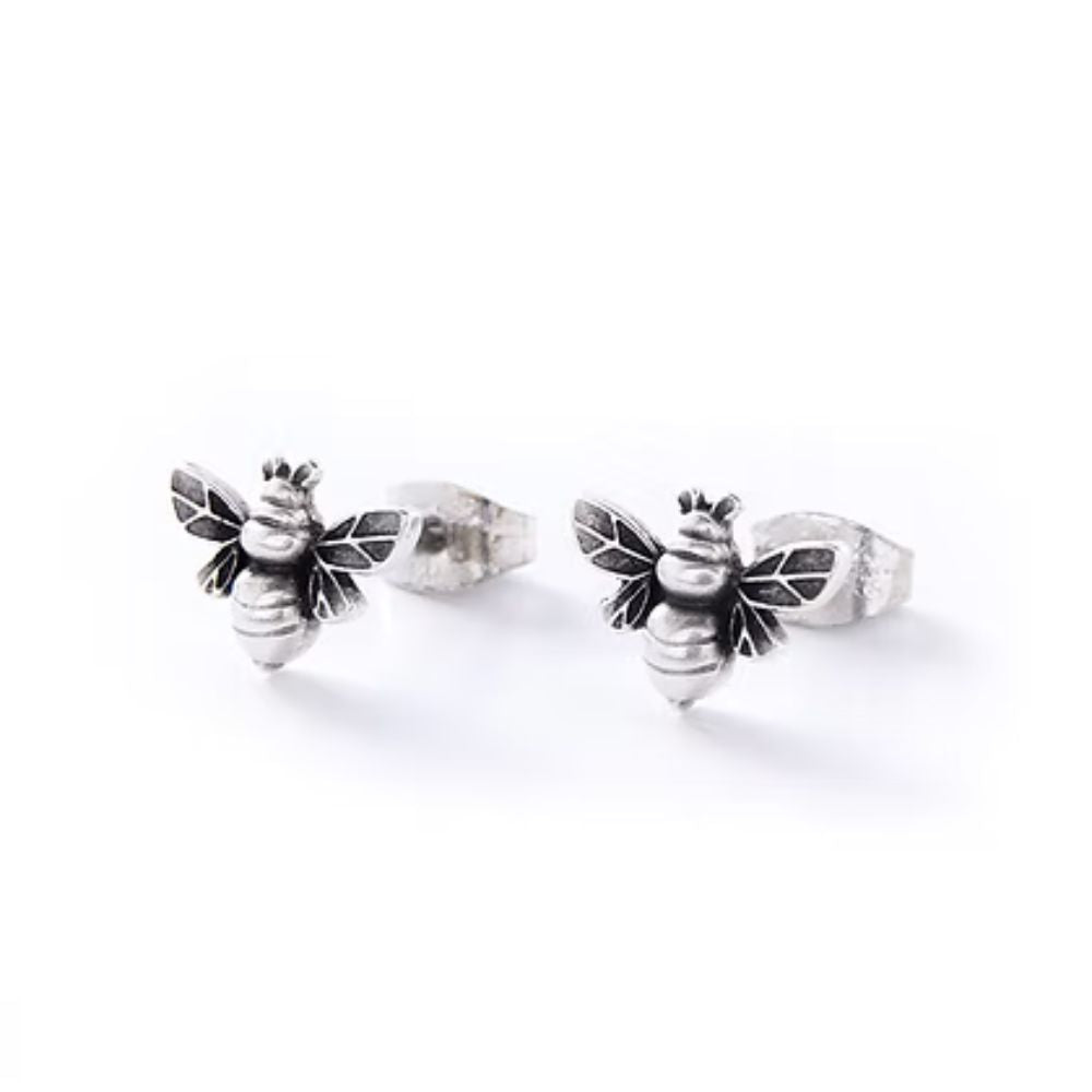Carrie Elspeth Silver Bumble Bee Earring Studs