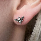Carrie Elspeth Silver Bumble Bee Earring Studs
