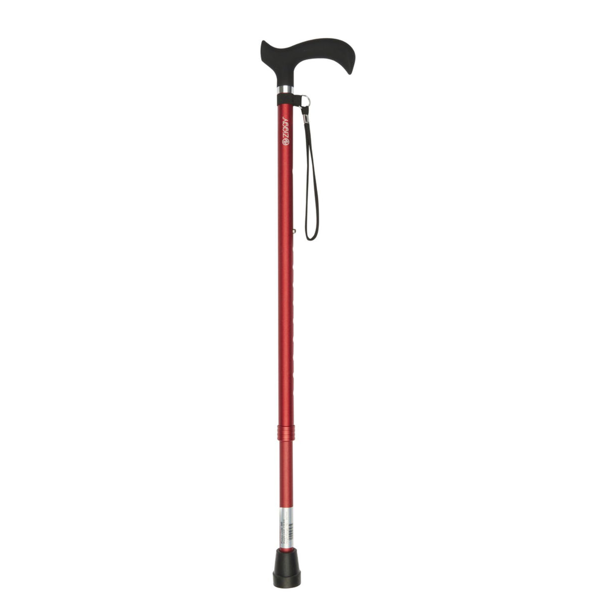 Charles Buyers Red Soft Touch Handle Adjustable Walking Stick