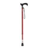 Charles Buyers Red Soft Touch Handle Adjustable Walking Stick