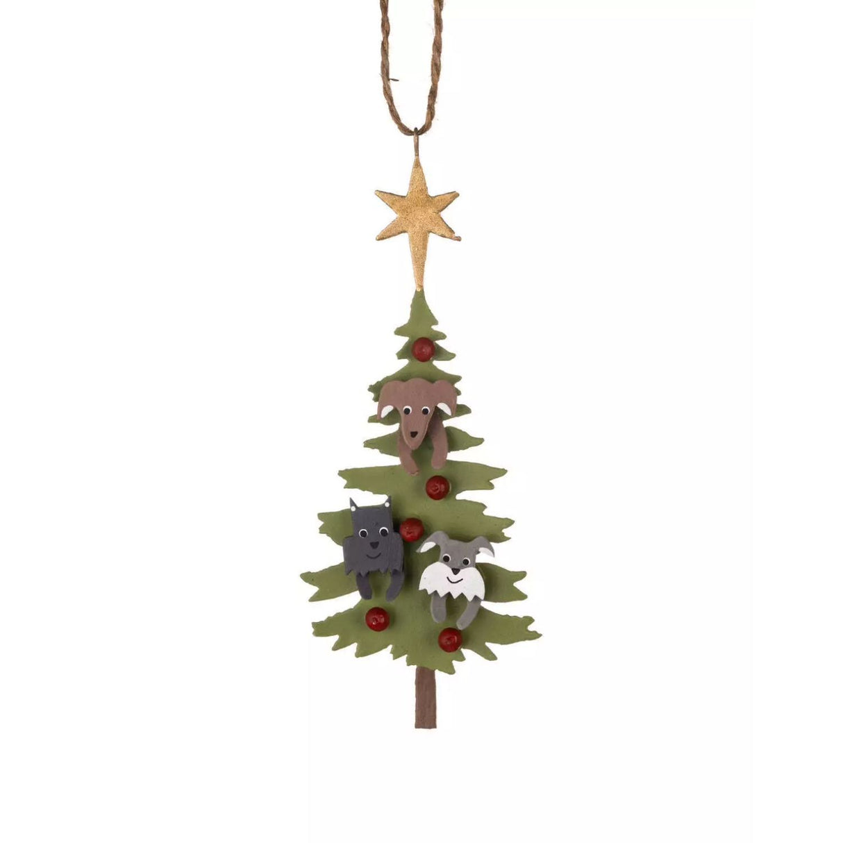 Shoeless Joe Dogs in Tree Hanging Decoration