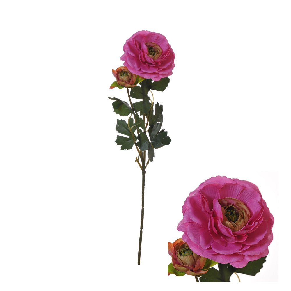 Hogewoning 50cm Ranunculus Artificial Flower Stem - Pink
