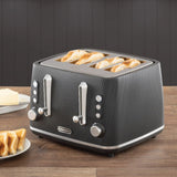 Daewoo Cascade 4 Slice Toaster - Black