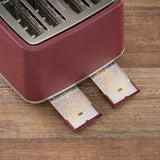 Daewoo Cascade 4 Slice Toaster - Ruby Red