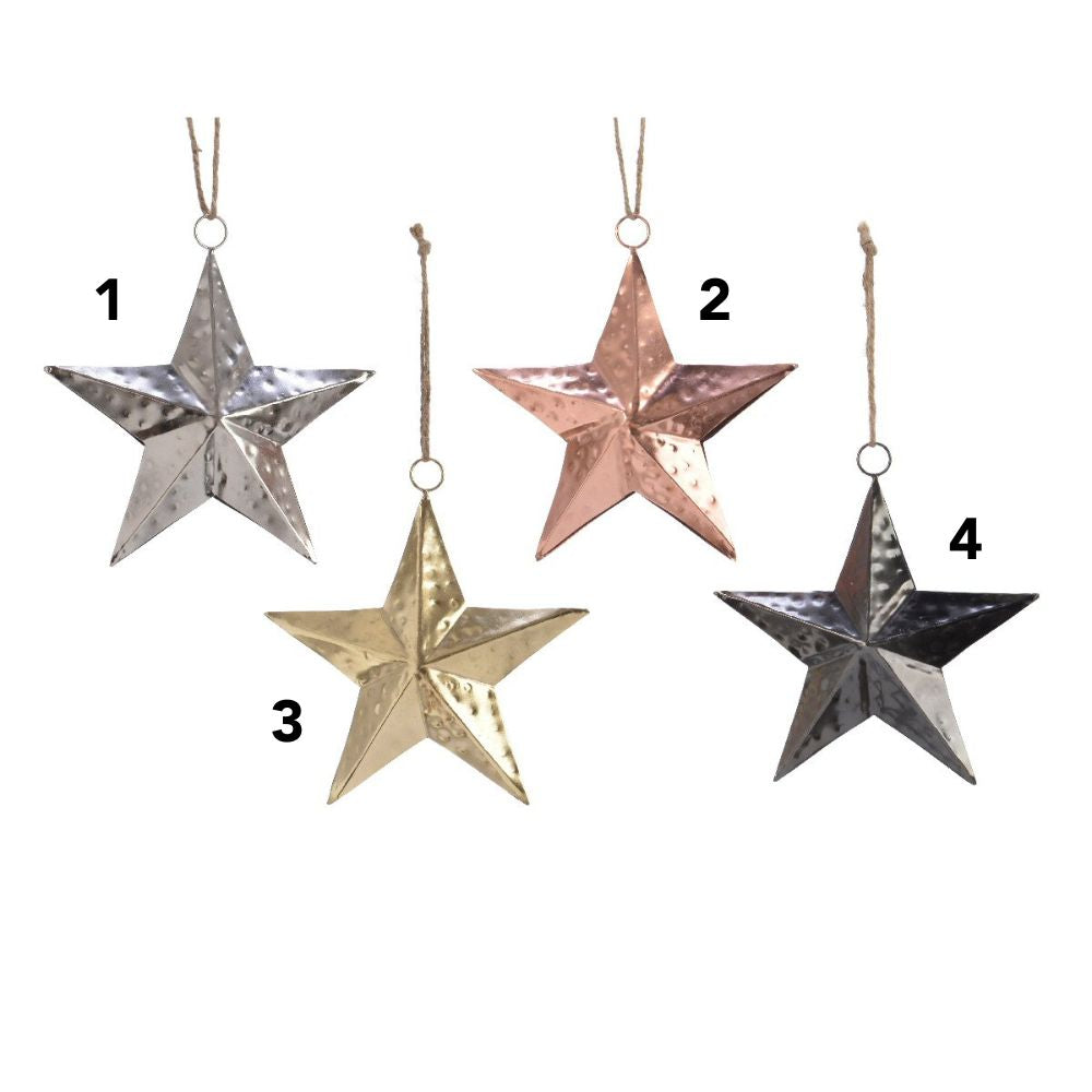 Decoris 10cm Iron Star Hanger (Choice of 4)