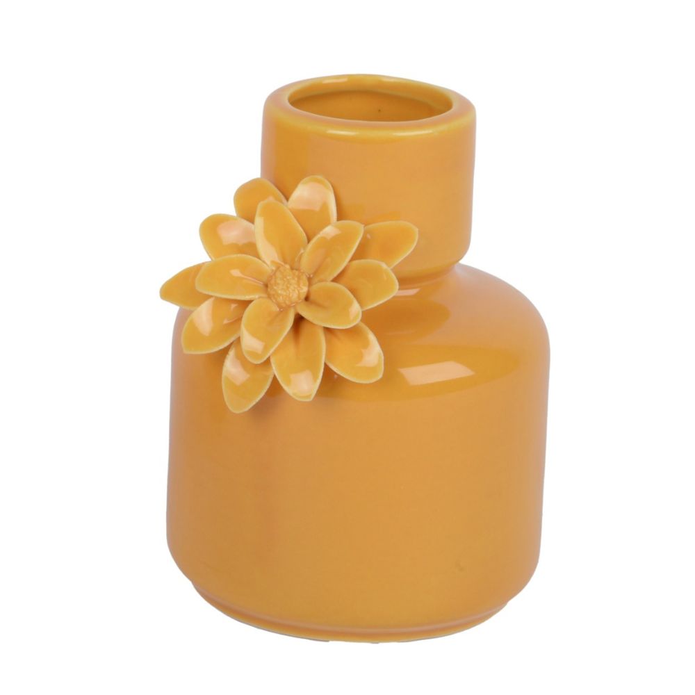 Decoris 10cm Porcelin Vase with Flower (Choice of 3)