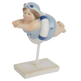 Decoris 18cm Polyresin Girl Swimming Ornament (Choice of 2)