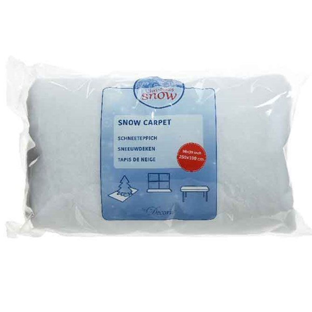 Decoris 2.5m White Decorative Snow Carpet