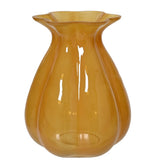 Decoris 20cm Orange Glass Vase with Milky Finish