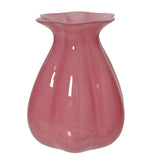Decoris 20cm Pink Glass Vase with Milky Finish
