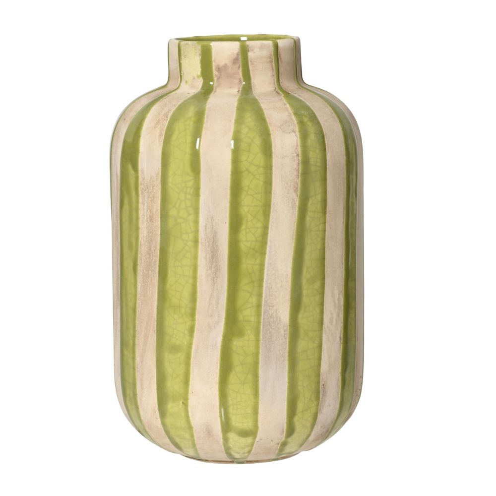 Decoris 29.5cm Terracotta Vase - Green