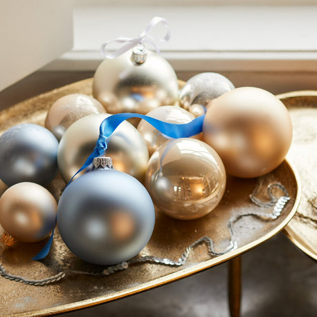 Decoris 3.5cm Gold Shatterproof Baubles (Set of 16)