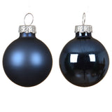Decoris 3.5cm Night Blue Assorted Bauble Mix (Pack Of 16)