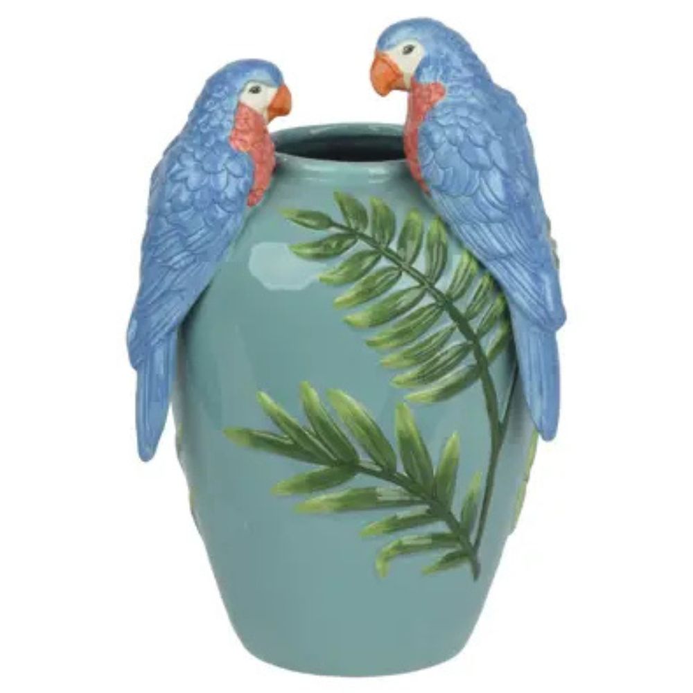 Decoris 30.5cm Shiny Dolomite Bird Vase