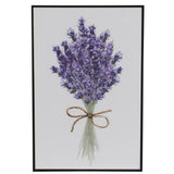 Decoris 30cm Vertical Rectangle Lavender Wall Décor - Enamel Finish with Black MDF Frame (Choice of 3)