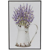 Decoris 30cm Vertical Rectangle Lavender Wall Décor - Enamel Finish with Black MDF Frame (Choice of 3)