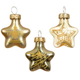 Decoris 3cm Gold Assorted Star Baubles (Pack Of 9)