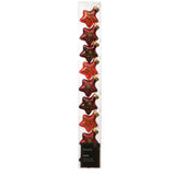 Decoris 3cm Oxblood Assorted Star Baubles (Pack Of 9)