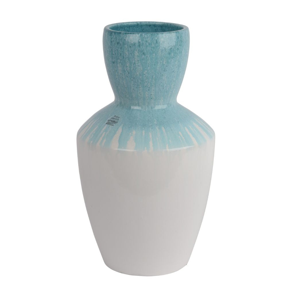Decoris 40cm Glazed Terracotta Vase - Blue