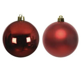 Decoris 6cm Christmas Red Shatterproof Baubles (Pack Of 12)