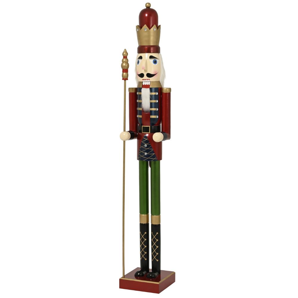 Decoris 89cm Firewood Nutcracker with Scepter