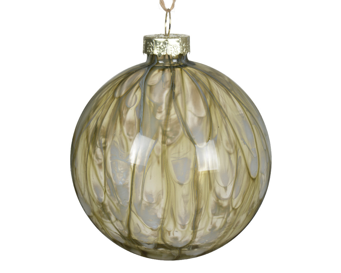Decoris 8cm Clear Glass Paint Bauble