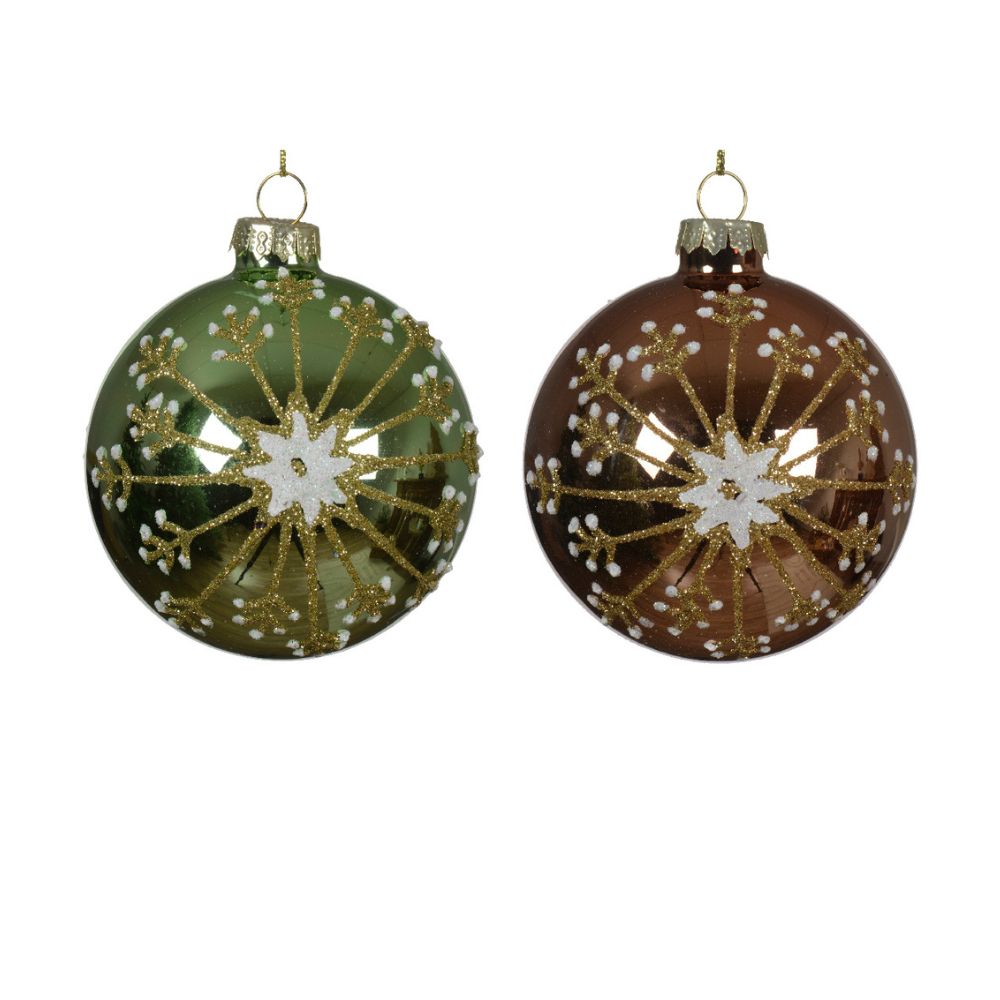 Decoris 8cm Green and Brown Firework ( Choice of 2)