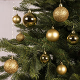 Decoris Assorted Size Light Gold Shatterproof Baubles (Set of 30)
