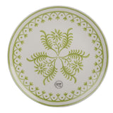 Decoris Earthenware Round Decal Dinner Plate (Choice of 2) - White/Green