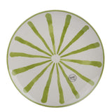 Decoris Earthenware Round Decal Dinner Plate (Choice of 2) - White/Green