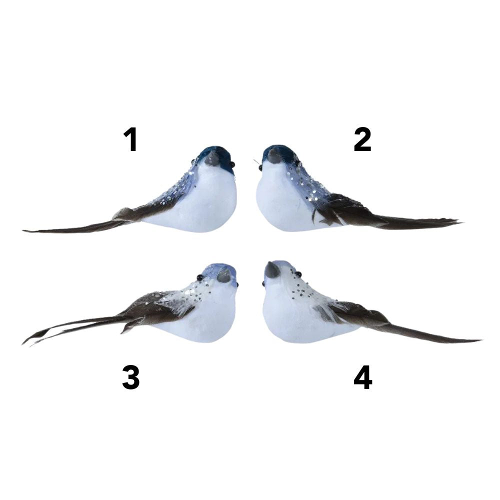 Decoris 10cm Foam Birds - Blue  - (Choice of 4)