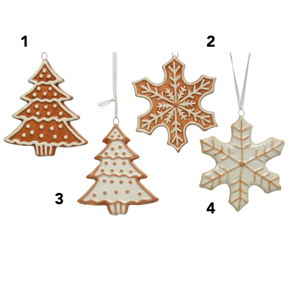 Decoris 9cm Gingerbread Iced Cookie Hanging Decoration - (Choice of 4)