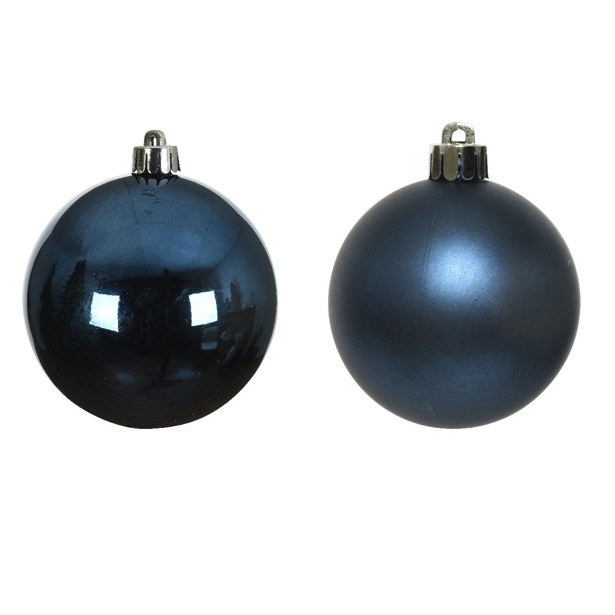 Decoris 6cm Night Blue Glass Baubles (Pack of 12)