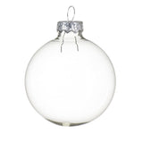 Decoris 3.5cm Transparent Mini Glass Baubles (Pack Of 16)