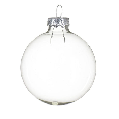 Decoris 3.5cm Transparent Mini Glass Baubles (Pack Of 16)
