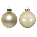 Decoris Pack of 24 2.5cm Pearl Mini Glass Baubles (Pack of 24)